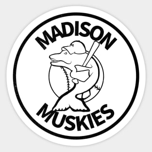 Defunct Madison Muskies Minor League Baseball 1983 Sticker